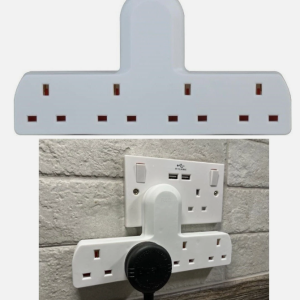 4 Gang Way Mains Plug 13A Wall Adaptor Socket Convertor Adapter Plug